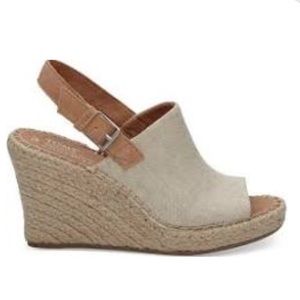 Toms Natural Oxford Monica Wedges